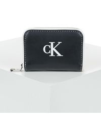 Calvin Klein - Purse Wallet Contrast Ck Medium Zip Around - Lyst