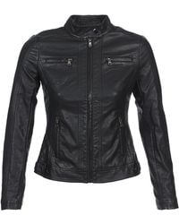 Moony Mood - Idescune Women's Leather Jacket In Black - Lyst