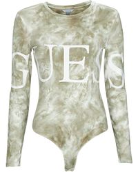 Guess - Ls Logo Leotards - Lyst