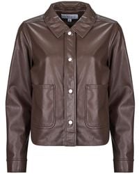 Vila - Leather Jacket Vihellium - Lyst