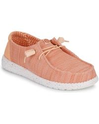 HEYDUDE - Slip-ons (shoes) Wendy Stretch Sox Peach - Lyst