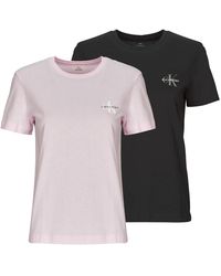 Calvin Klein - T Shirt Monologo Cn 2 Pack Tee X2 - Lyst