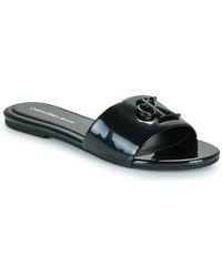Calvin Klein - Mules / Casual Shoes Flat Sandal Slide Mg Met - Lyst