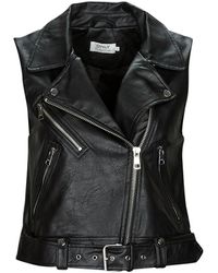 ONLY - Leather Jacket Onlvera Faux Leather Waistcoat - Lyst