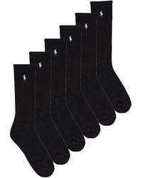 Polo Ralph Lauren - Socks Cas Crew 6pk-crew Sock-6 Pack - Lyst