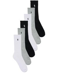 Polo Ralph Lauren - Sports Socks Crew 6pk-crew Sock-6 Pack - Lyst