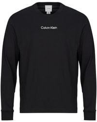 Calvin Klein - Long Sleeve T-shirt Ls Rlxd Standard Logo Crewnk Tee - Lyst
