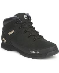 Timberland Euro Sprint Fabric Mid Boots in White for Men | Lyst UK