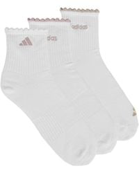 adidas - Socks Womens Quarter Sock 3 Pair Pack - Lyst