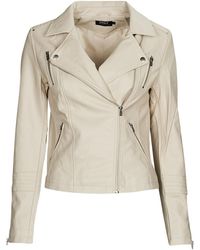 ONLY - Onlgemma Faux Leather Biker Otw Noos Leather Jacket - Lyst