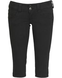 Pepe Jeans Venus Crop Cropped Trousers - Black