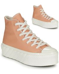 Converse Chuck Taylor All Star Lift Winter Tones Shoes (high-top Trainers) in Pink (Brown) | Lyst UK