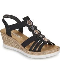 Rieker - Wedge Sandals 619b2-00 - Lyst