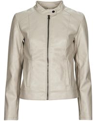 Jdy - Leather Jacket Emily Faux Leather Jacket - Lyst