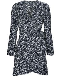 ONLY - Dress Onlcarly L/s Wrap Short Dress - Lyst