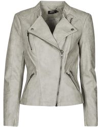 ONLY - Onlava Leather Jacket - Lyst