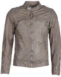 Schott Nyc Spyder Leather Jacket - Grey