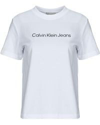 Calvin Klein - T Shirt A- Inst. Logo Classic Tee Ss - Lyst