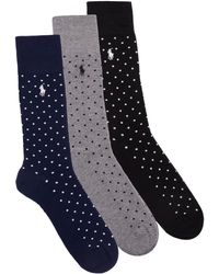 Polo Ralph Lauren - Socks 86255pk-3pk Dot-crew Sock-3 Pack - Lyst