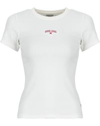 Guess - T Shirt Gj Ss Cn Rib Embro - Lyst