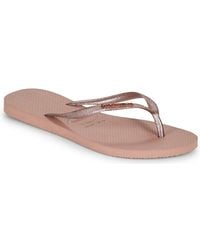 Havaianas - Slim Logo Metallic Flip Flops / Sandals (shoes) - Lyst