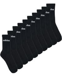adidas - Socks Linear Cushioned Crew Sock 10 Pair Pack - Lyst