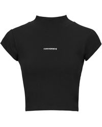 Converse - T Shirt Wordmark Top Black - Lyst