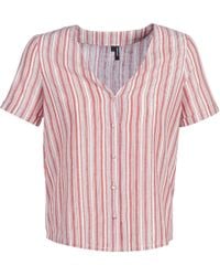 1.State Womens Spaghetti Strap Blouse with Fagoting Trim