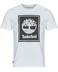 Timberland - T Shirt Stack Logo Short Sleeve Tee - Lyst