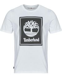 Timberland - T Shirt Stack Logo Short Sleeve Tee - Lyst