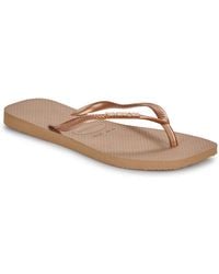 Havaianas - Flip Flops / Sandals (shoes) Slim Square Logo Metallic - Lyst