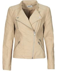 ONLY - Leather Jacket Onlava - Lyst