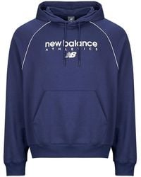 New Balance - Hoodies Linear Graphic Fleece Hoodie - Lyst