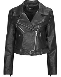 ONLY - Leather Jacket Onlnewvera Faux Leather Biker Cc Otw - Lyst