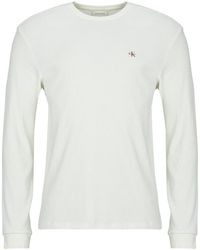 Calvin Klein - Long Sleeve T-shirt Ls Waffle Badge Crewnk Tee - Lyst