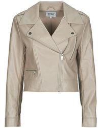 ONLY - Leather Jacket Onlcarmen Faux Leather - Lyst