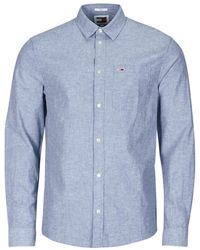 Tommy Hilfiger - Long Sleeved Shirt Tjm Reg Linen Blend Shirt - Lyst