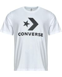Converse - T Shirt Standard Fit Center Front Large Logo Star Chevron Tee - Lyst