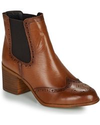 Betty London - Larissa Women's Low Ankle Boots In Brown - Lyst