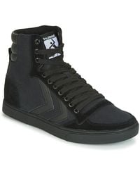 Hummel - Ten Star Tonal High Women's Shoes (high-top Trainers) In Black - Lyst