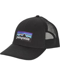 Patagonia - Black P 6 Logo Trucker Hat - Lyst