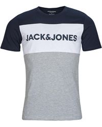 Jack & Jones - Jjelogo Blocking Tee T Shirt - Lyst