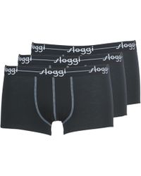 Sloggi Men Start X 3 Boxer Shorts - Black