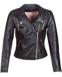ONLY - Onlgemma Leather Jacket - Lyst