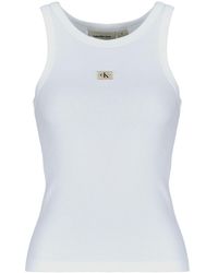 Calvin Klein - Sleeveless Tops - Lyst