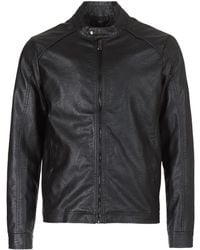 Yurban Imimid Men's Leather Jacket In Black