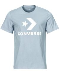 Converse - T Shirt Logo Star Chev Ss Tee Cloudy Daze - Lyst