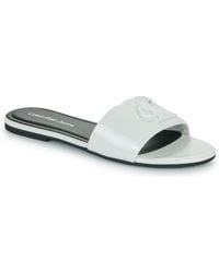 Calvin Klein - Mules / Casual Shoes Flat Sandal Slide Mg Met - Lyst