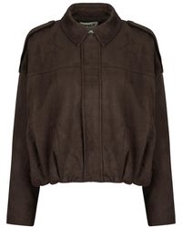 ONLY - Jacket Onlmoon-stina Faux Suede Bomber - Lyst