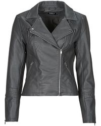 ONLY - Leather Jacket Onlgemma - Lyst